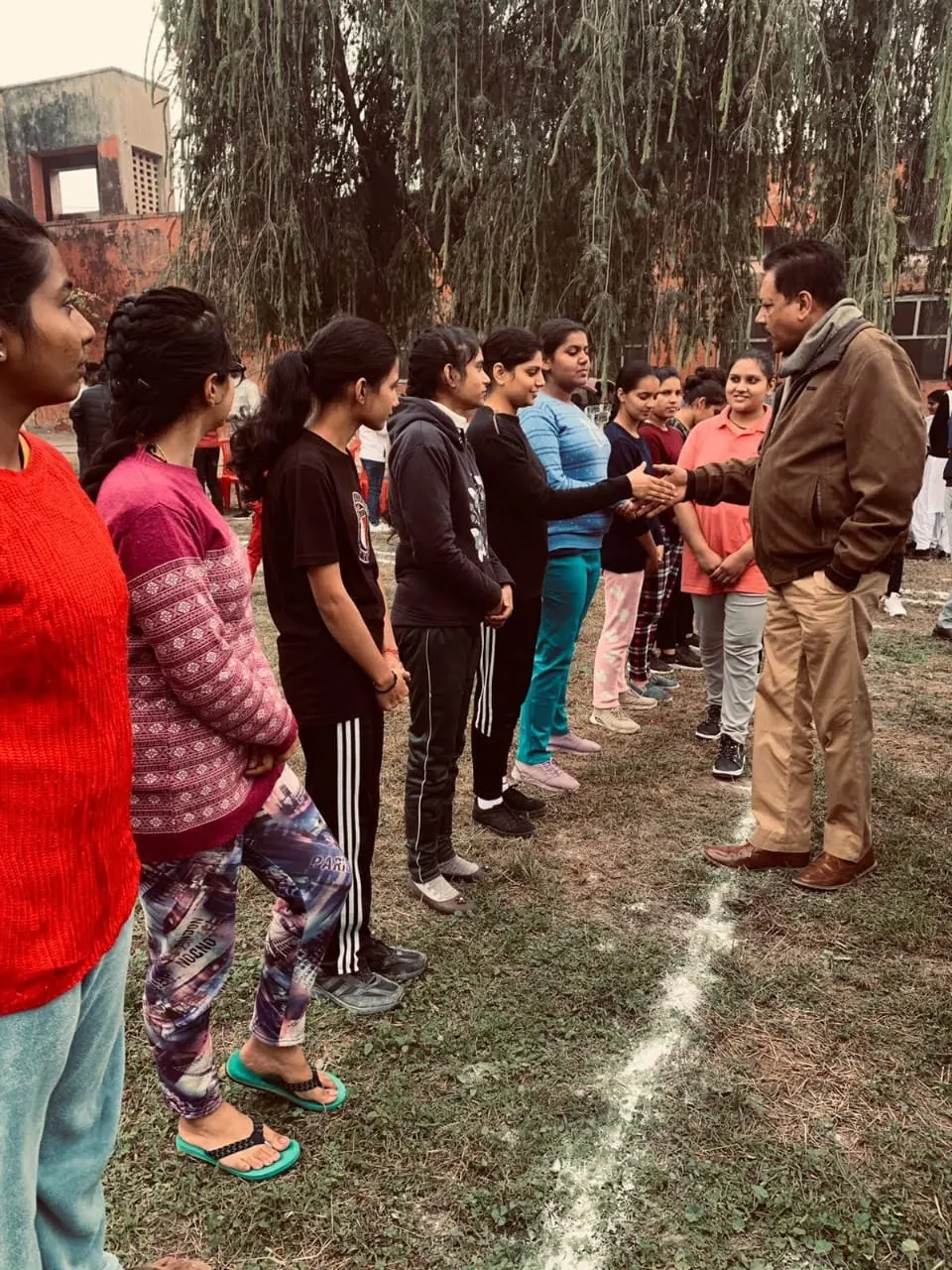 OSPMI students taking part in an outdoor campus activity