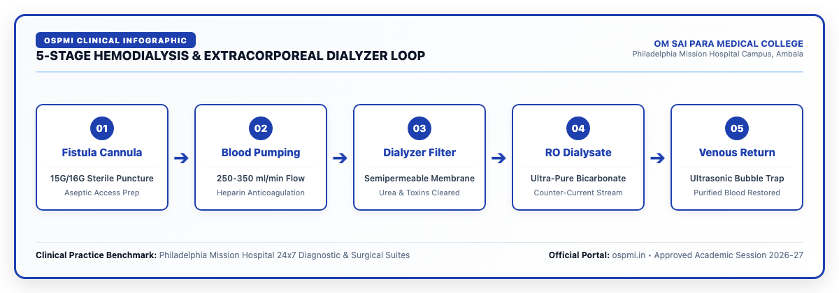 5-STAGE HEMODIALYSIS & EXTRACORPOREAL DIALYZER LOOP OSPMC Ambala