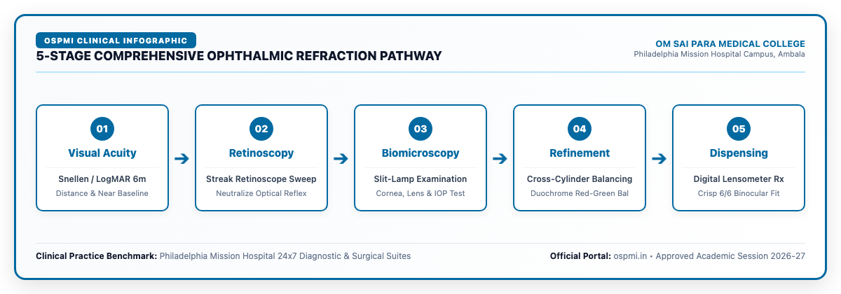 5-STAGE COMPREHENSIVE OPHTHALMIC REFRACTION PATHWAY OSPMI Ambala